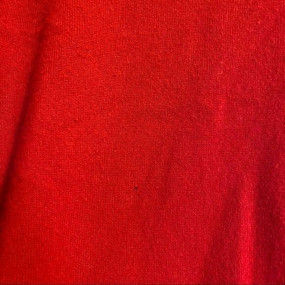 Charter Club 100% Cashmere Red Turtleneck Christmas Sweater - Picture 5 of 12